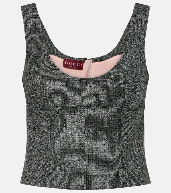  Gucci Gucci Cropped Wool Tank Top 