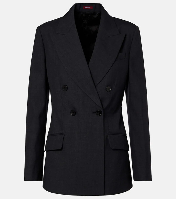  Gucci Gucci Double-breasted Wool Blazer 