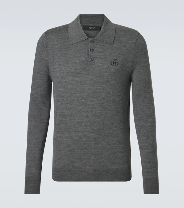  Gucci Gucci Double G Wool Polo Sweater 