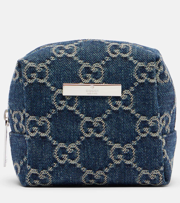  Gucci Gucci Gucci Essence Classic Mini Denim Makeup Bag 