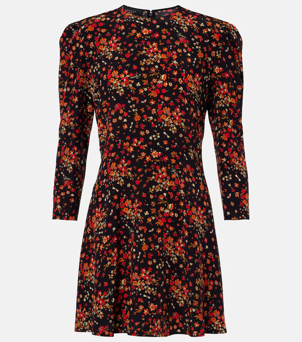  Gucci Gucci Floral Silk Minidress 