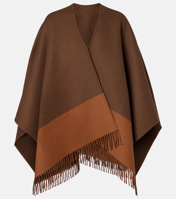  Gucci Gucci Fringed Wool And Cashmere Poncho 