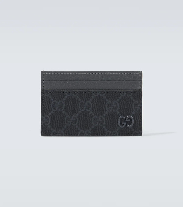  Gucci Gucci Gg Canvas And Leather Card Holder 