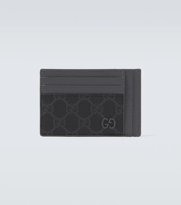  Gucci Gucci Gg Canvas And Leather Card Holder 