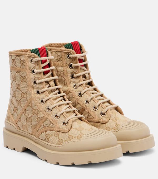  Gucci Gucci Gg Canvas Combat Boots 