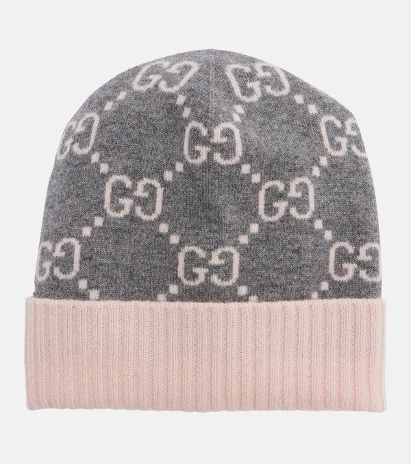  Gucci Gucci Gg Cashmere Jacquard Beanie 