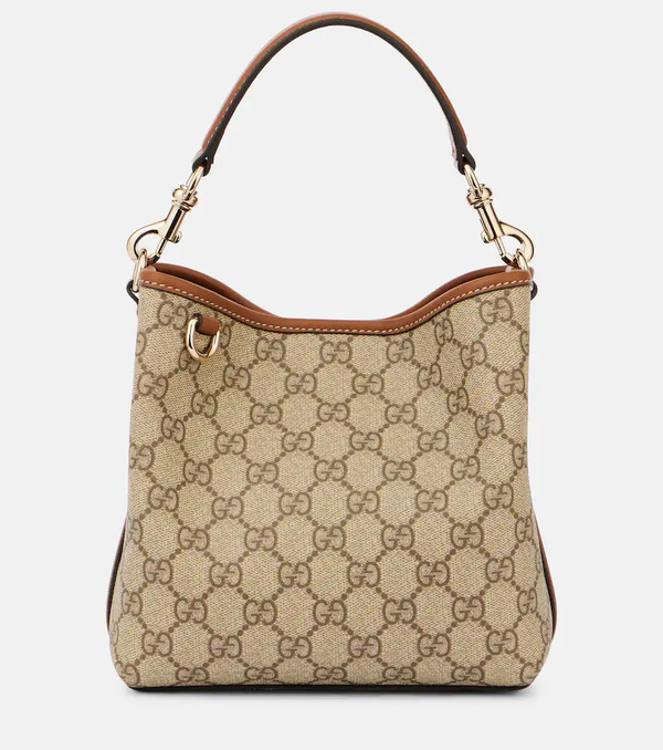  Gucci Gucci Gg Emblem Small Canvas Bucket Bag 