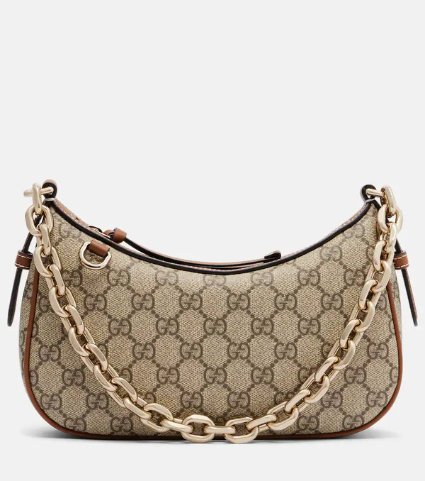 Gucci Gucci Gg Emblem Small Canvas Shoulder Bag 