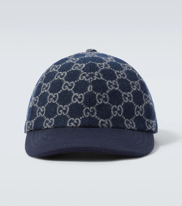  Gucci Gucci Gg Jacquard Wool Baseball Cap 