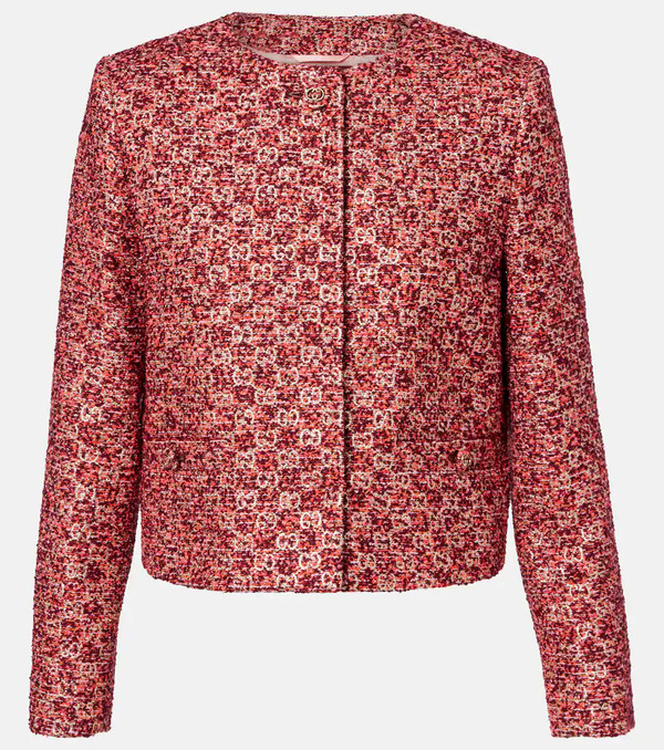  Gucci Gucci Gg Lame Tweed Jacket 