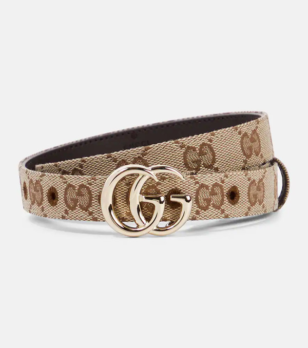  Gucci Gucci Gg Marmont Canvas Belt 