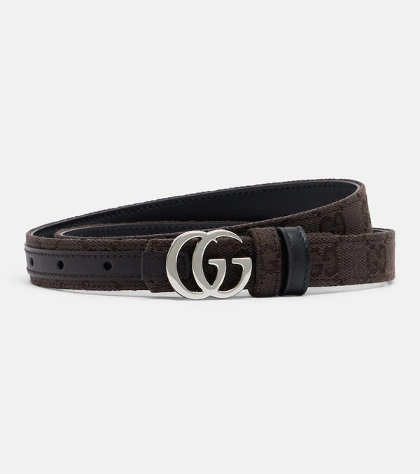 Gucci Gucci Gg Marmont Reversible Canvas Belt 