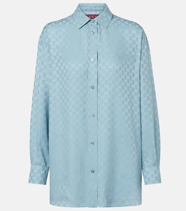  Gucci Gucci Gg Silk Shirt 