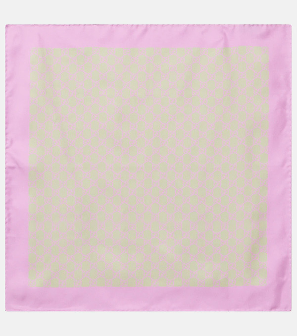  Gucci Gucci Gg Silk Twill Scarf 