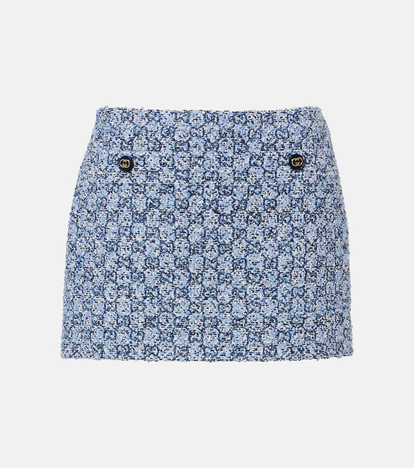  Gucci Gucci Gg Tweed Miniskirt 