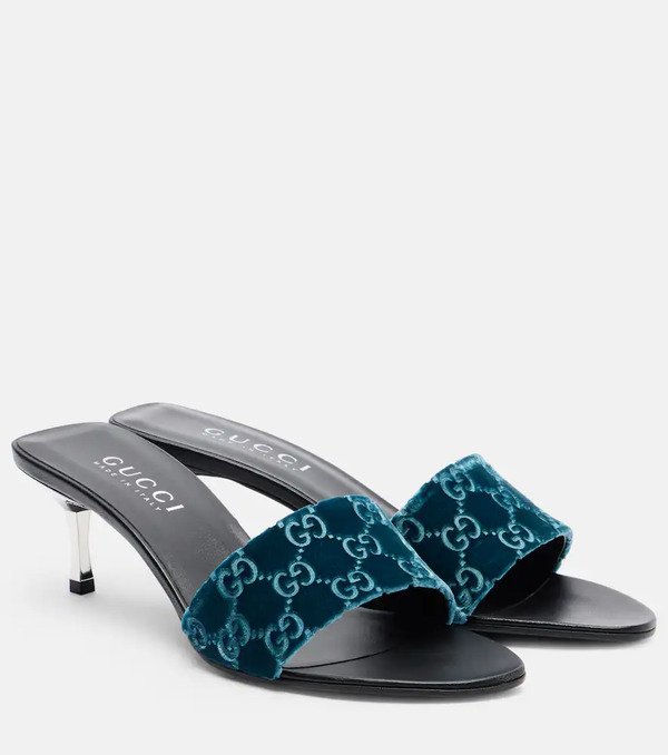  Gucci Gucci Gg Velvet Mules 