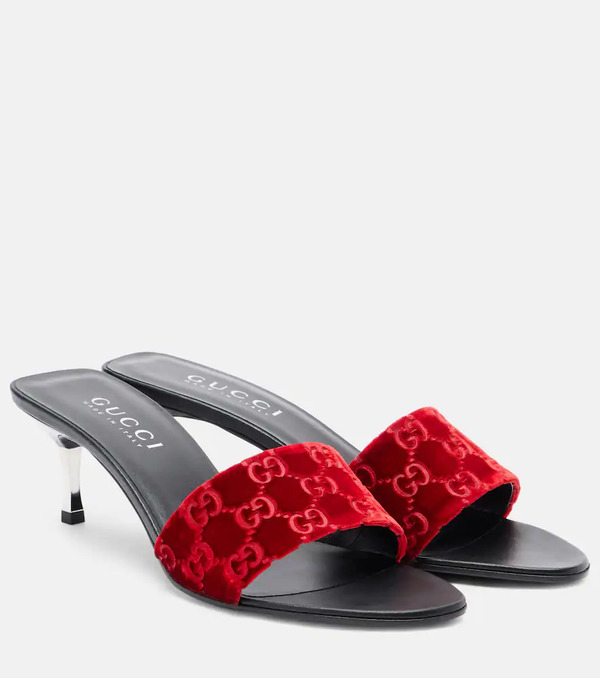  Gucci Gucci Gg Velvet Mules 
