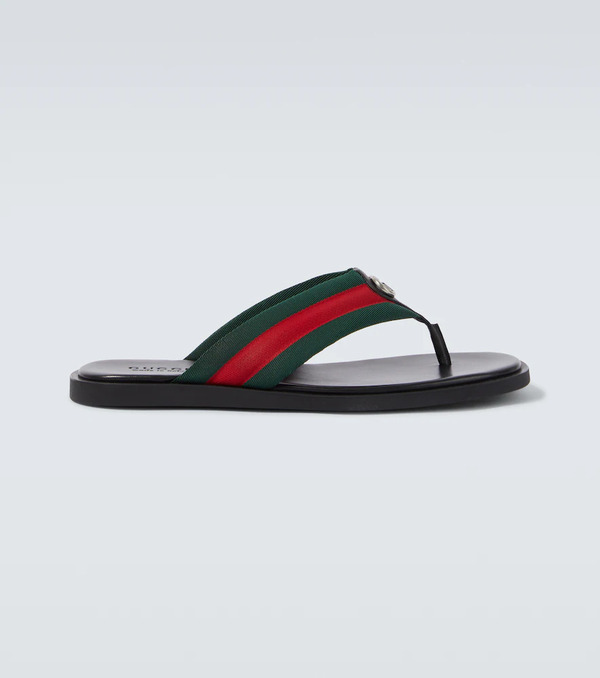  Gucci Gucci Gg Web Stripe Slides 