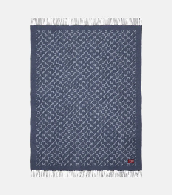  Gucci Gucci Gg Wool And Cashmere Blanket 