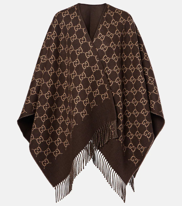  Gucci Gucci Gg Wool Jacquard Shawl 