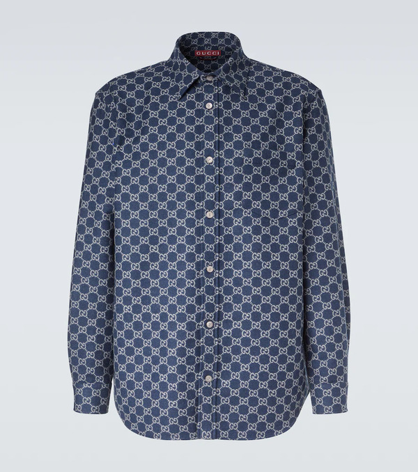 Gucci Gucci Gg Wool Jacquard Shirt 