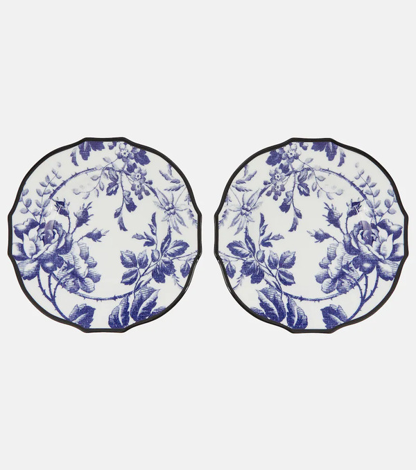  Gucci Gucci Herbarium Set Of Two Accent Plates 