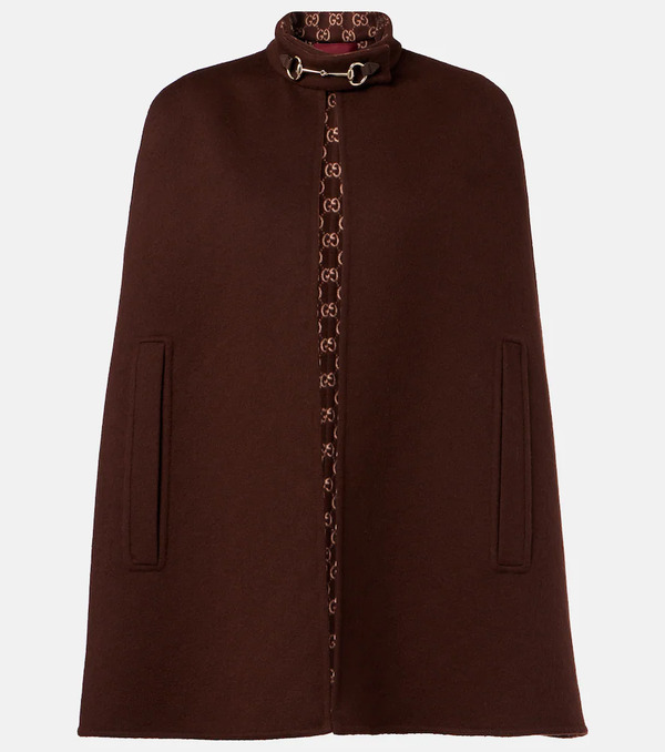  Gucci Gucci Horsebit Wool Cape 