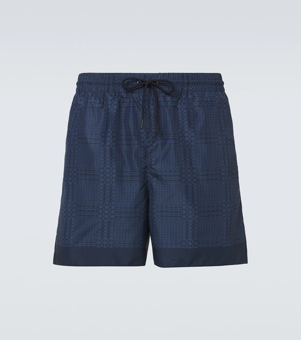  Gucci Gucci Interlocking G Poplin Swim Trunks 