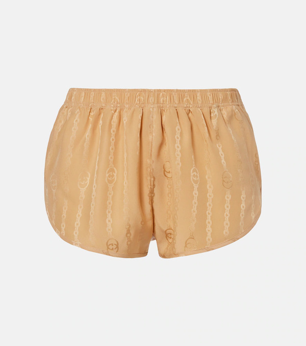  Gucci Gucci Interlocking G Silk Jacquard Shorts 