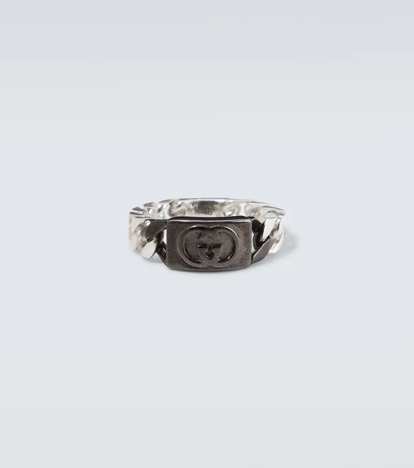  Gucci Gucci Interlocking G Sterling Silver Ring 