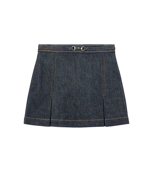  Gucci Kids Gucci Kids Horsebit Denim Skirt 