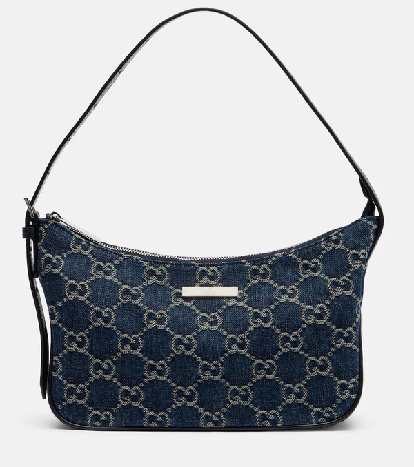  Gucci Gucci Lady Lunetta Gg Small Denim Shoulder Bag 