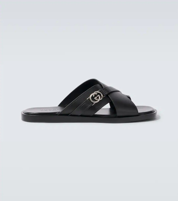  Gucci Gucci Leather Slides 