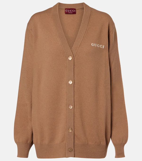  Gucci Gucci Logo Cashmere Cardigan 
