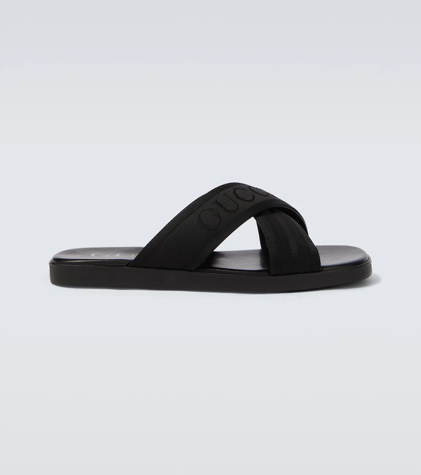  Gucci Gucci Logo Jacquard Sandals 