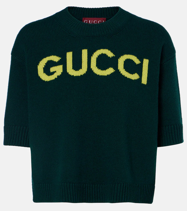  Gucci Gucci Logo Wool Top 