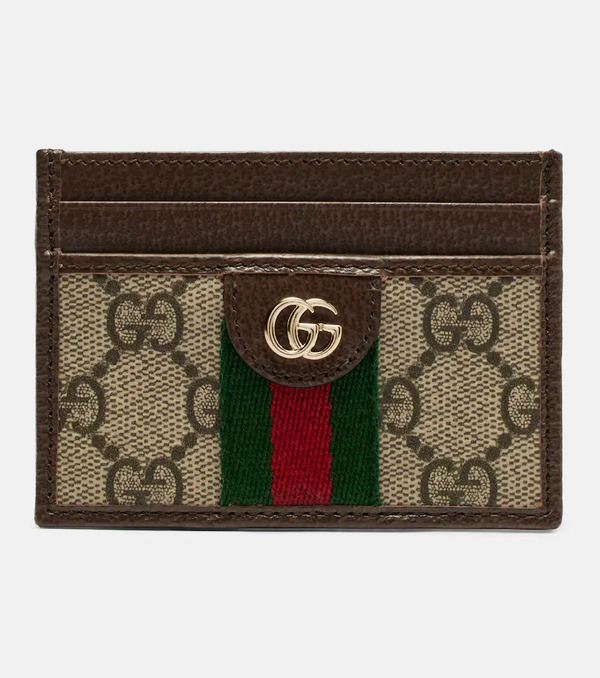 Gucci Gucci Ophidia Leather-trimmed Card Holder 