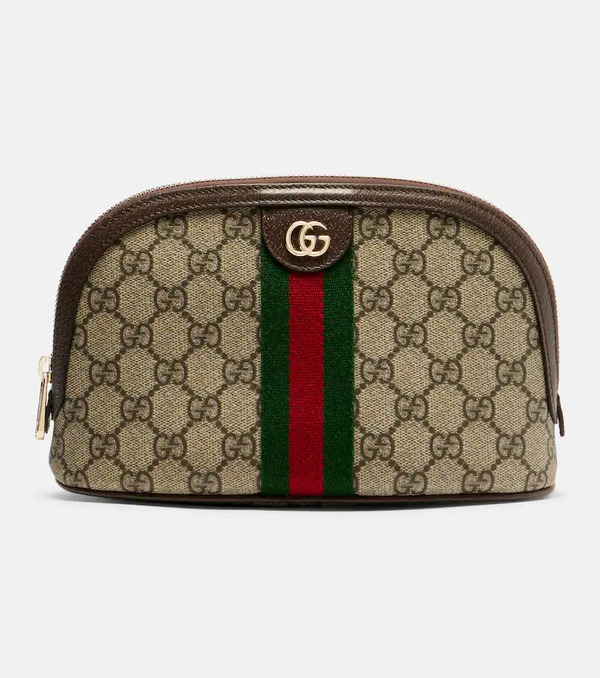  Gucci Gucci Ophidia Small Leather-trimmed Makeup Bag 