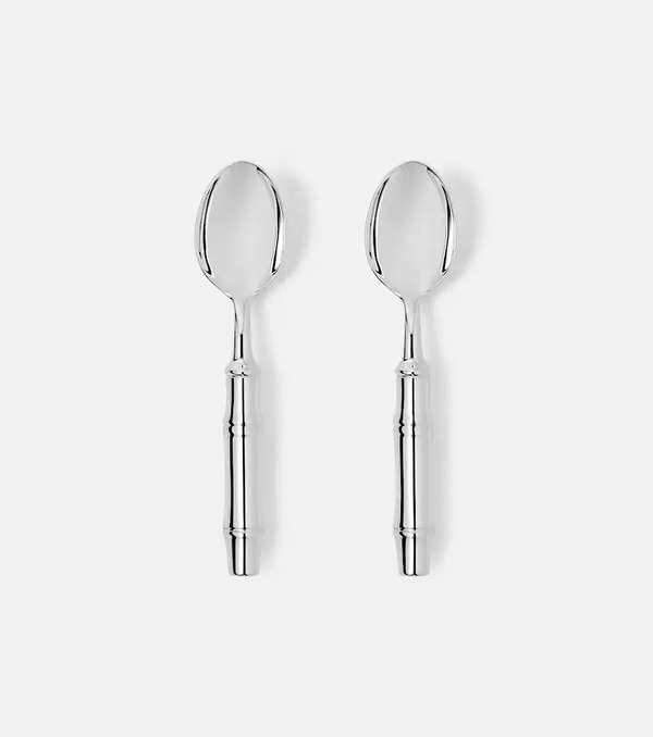  Gucci Gucci Set Of 2 Silver-plated Spoons 