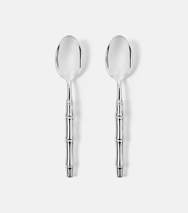  Gucci Gucci Set Of 2 Silver-plated Spoons 