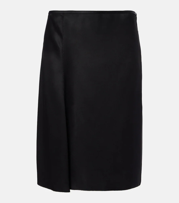  Gucci Gucci Silk Duchesse Wrap Skirt 