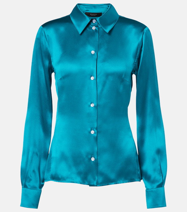  Gucci Gucci Silk Satin Shirt 