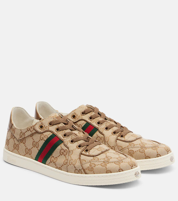  Gucci Gucci Stretch Gg Canvas Low-top Sneakers 