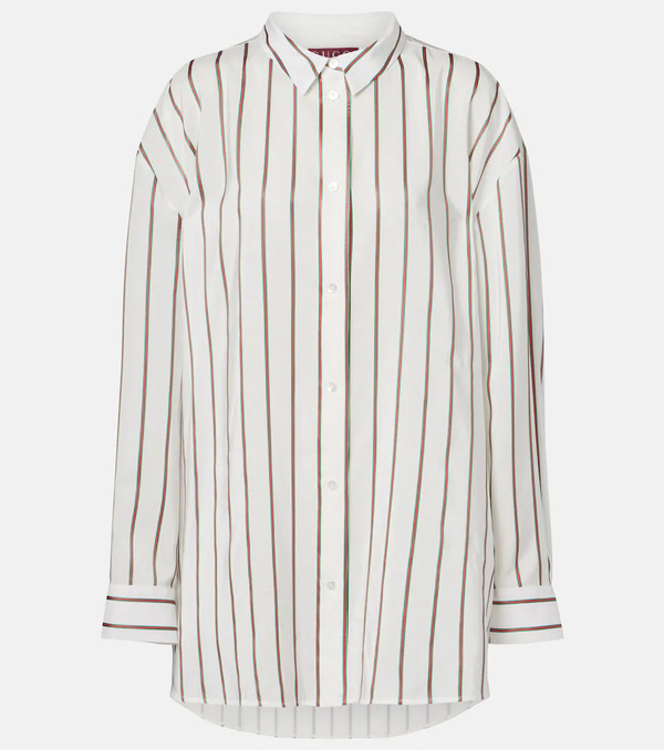  Gucci Gucci Striped Silk-blend Jacquard Shirt 