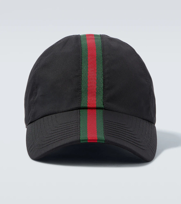  Gucci Gucci Web Stripe Canvas Baseball Cap 
