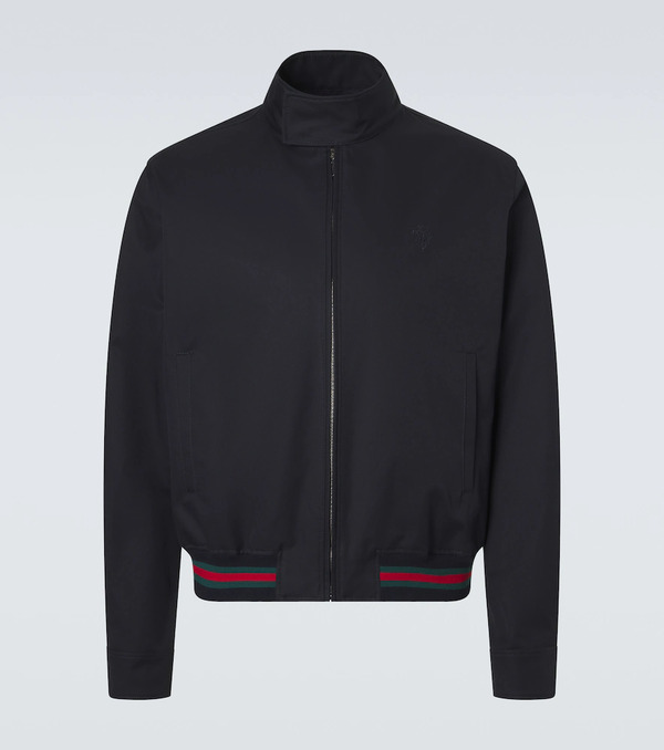  Gucci Gucci Web Stripe Cotton Twill Jacket 