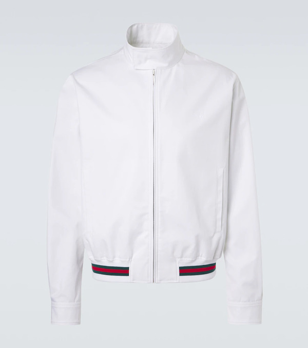  Gucci Gucci Web Stripe Cotton Twill Jacket 