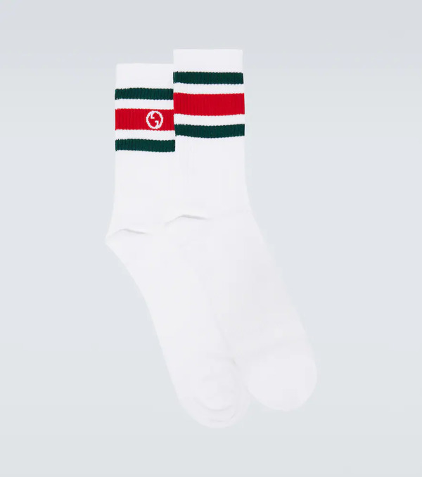  Gucci Gucci Web Stripe Interlocking G Socks 