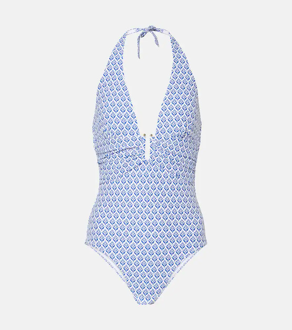  Heidi Klein Heidi Klein Cape Cod Printed Halterneck Swimsuit 