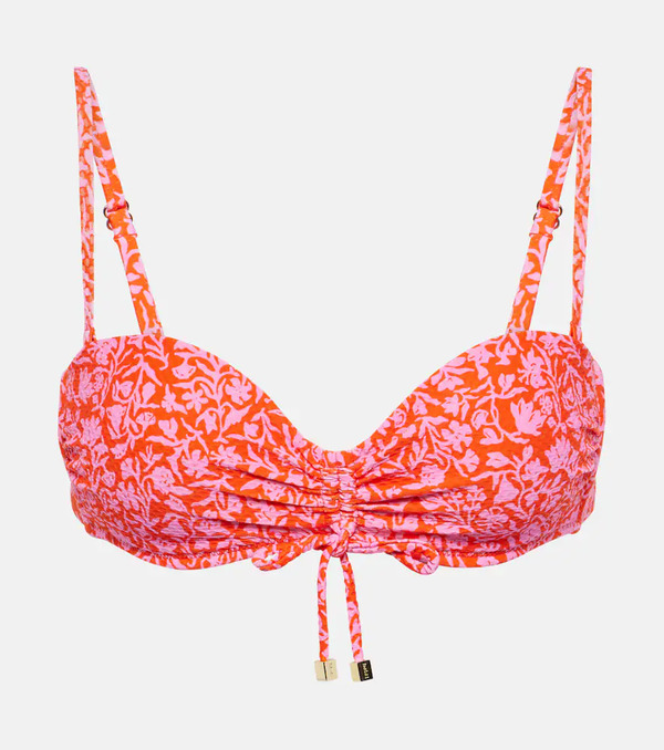  Heidi Klein Heidi Klein Limpopo Floral Ruched Bikini Top 
